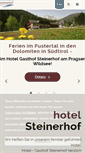 Mobile Screenshot of hotel-steinerhof-pustertal.com