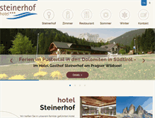 Tablet Screenshot of hotel-steinerhof-pustertal.com